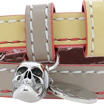 Shop Alexander Mcqueen Skull Pendant Wrap Bracelet In Multi