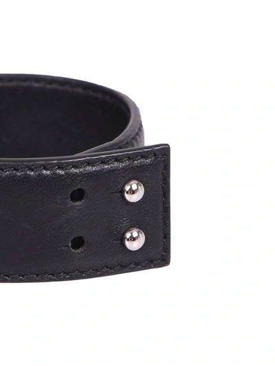 Shop Givenchy 4g Padlock Bracelet In Black