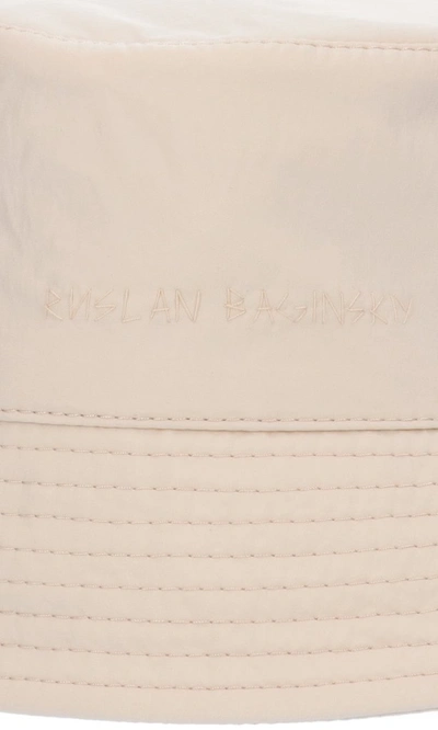Shop Ruslan Baginskiy Logo Bucket Hat In Beige