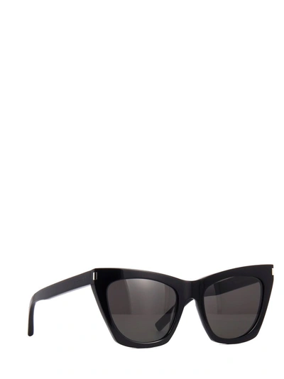 Shop Saint Laurent Eyewear Kate Cat In Black