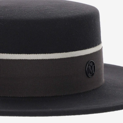 Shop Maison Michel Kiki Canotier Hat In Black