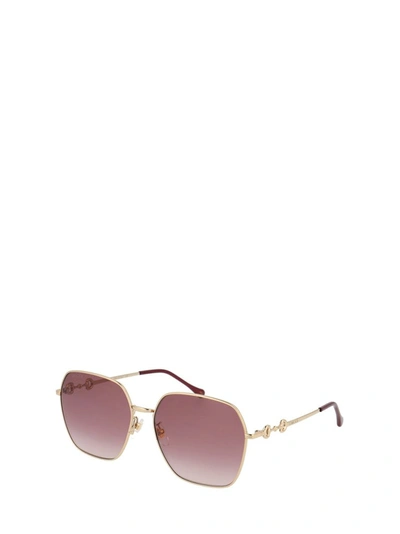 Shop Gucci Eyewear X Doraemon Hexagonal Frame Sunglasses In Gold