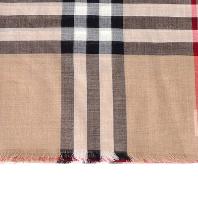 Shop Burberry Lightweight Vintage Check Scarf In Beige