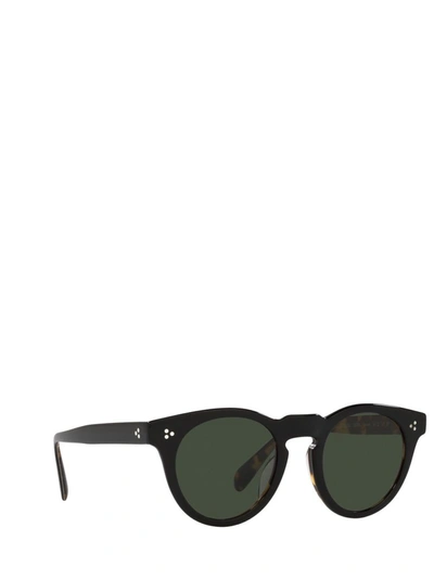 Shop Oliver Peoples Round Frame Sunglasses In Black