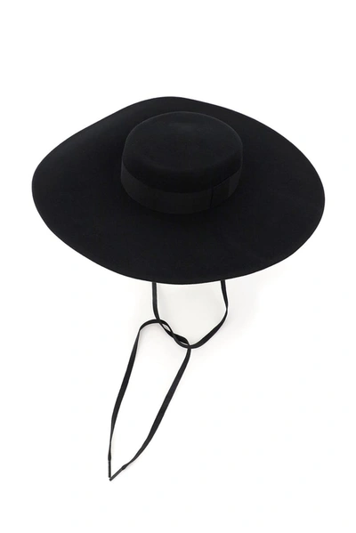 Shop Ruslan Baginskiy Oversized Brim Hat In Black