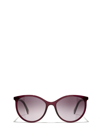 Pre-owned Chanel Pantos Sunglasses In Red