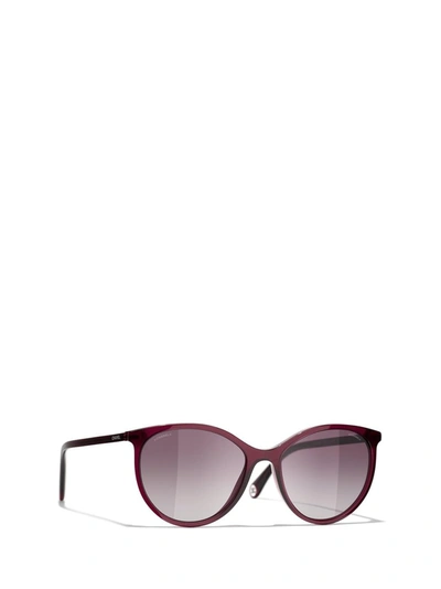 Pre-owned Chanel Pantos Sunglasses In Red