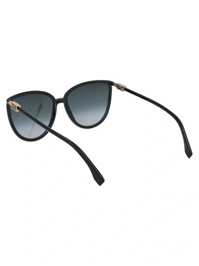 Shop Fendi Eyewear Cat In Black