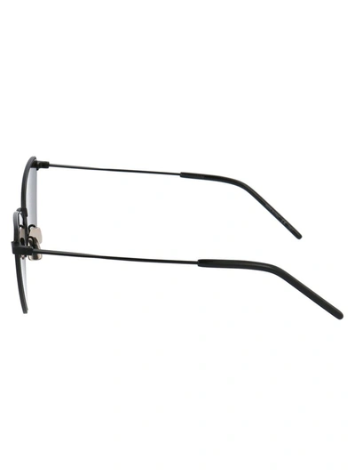 Shop Saint Laurent Eyewear Geometric Frame Sunglasses In Black