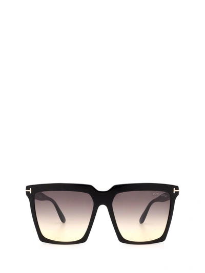 Shop Tom Ford Eyewear Sabrina Sunglasses In Black