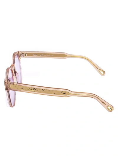 Shop Chloé Eyewear Round Frame Sunglasses In Pink