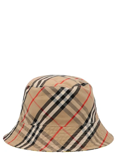 Shop Burberry Reversible Checked Bucket Hat In Multi