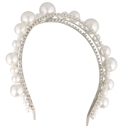 Shop Givenchy Ariana Embellished Headband In Silver