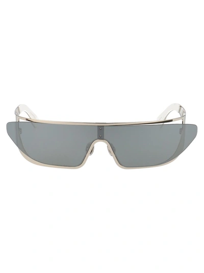 Shop Dior Eyewear X Rihanna Rectangular Frame Sunglasses In Beige