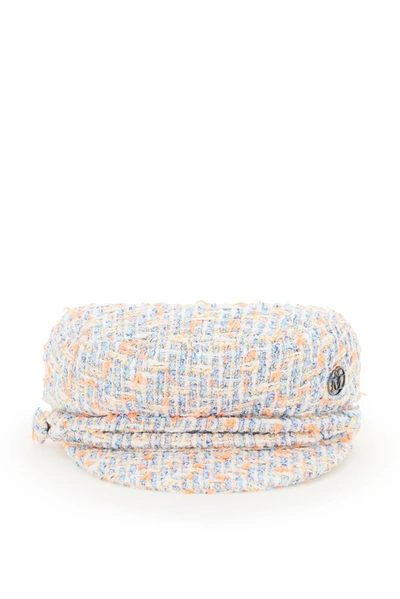Shop Maison Michel New Abby Tweed Hat In Multi