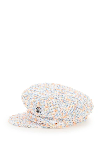 Shop Maison Michel New Abby Tweed Hat In Multi