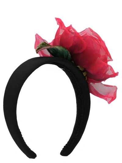 Shop Dolce & Gabbana Flower Headband In Multi