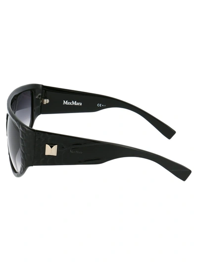 Shop Max Mara Linda G Sunglasses In Black