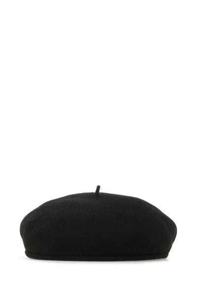 Shop Marine Serre Moon Logo Beret Hat In Black