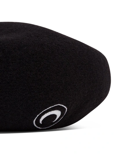 Shop Marine Serre Moon Logo Beret Hat In Black