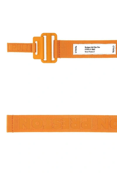 Shop Heron Preston Logo Jacquard Tape Belt In Orange