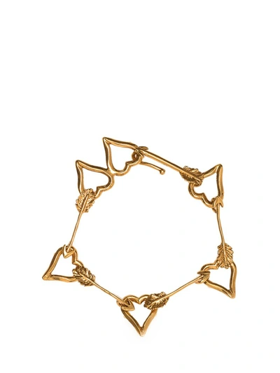 Shop Givenchy Heart And Arrow Bracelet In Gold
