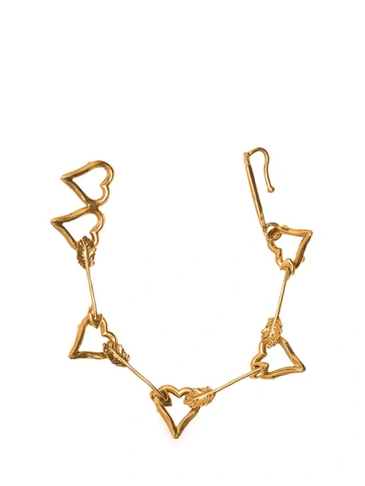 Shop Givenchy Heart And Arrow Bracelet In Gold
