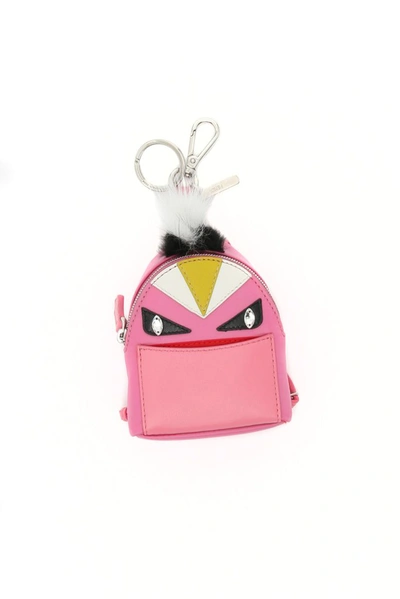 Shop Fendi Bag Bugs Backpack Keyring In Pink