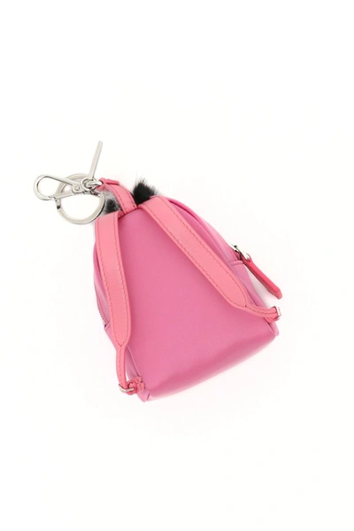 Shop Fendi Bag Bugs Backpack Keyring In Pink