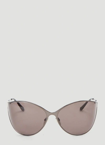 Shop Balenciaga Eyewear Vision Butterfly Sunglasses In Black