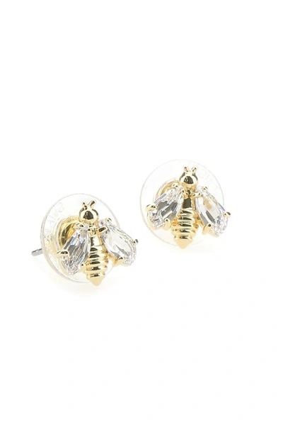 Swarovski Eternal Flower Bee Pierced Earrings In Gold | ModeSens