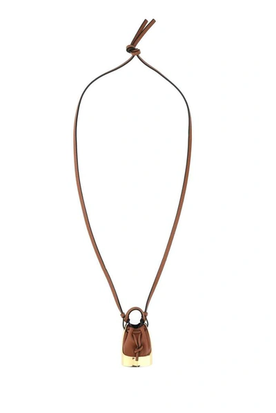 Shop Loewe Balloon Bag Necklace In Multi