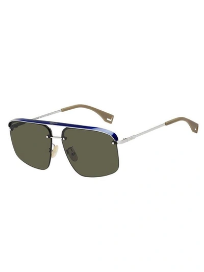 Shop Fendi Eyewear Aviator Sunglasses In Multi