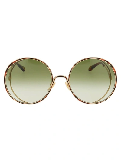 Shop Chloé Eyewear Round Frame Sunglasses In Multi