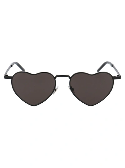 Shop Saint Laurent Eyewear Loulou New Wave Sunglasses In Black