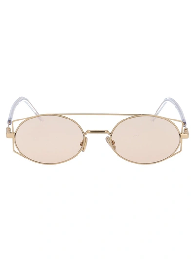 Shop Dior Eyewear Architectural Sunglasses In Gold