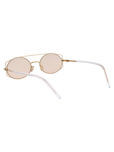 Shop Dior Eyewear Architectural Sunglasses In Gold