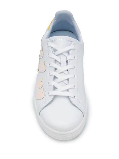 Shop Chiara Ferragni Roger Heart Appliqué Sneakers In White
