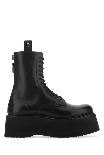 Shop R13 Double Stacked Combat Boots In Black