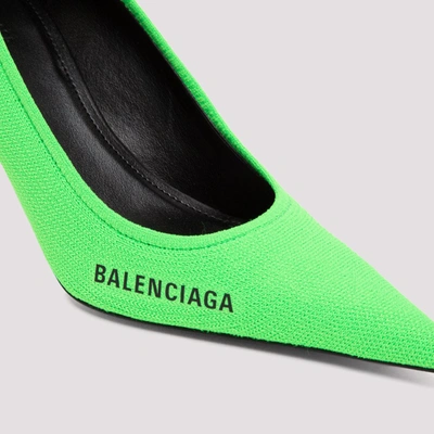 Shop Balenciaga Knife Knit Pumps In Green