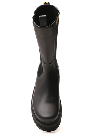 Shop Fendi Promenades Biker Boots In Black