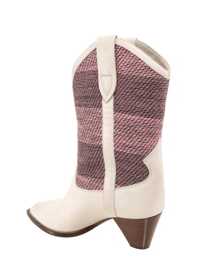 Shop Isabel Marant Striped Patchwork Boots In Multi