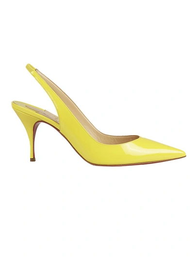 Shop Christian Louboutin Clare Sling 80 Pumps In Yellow