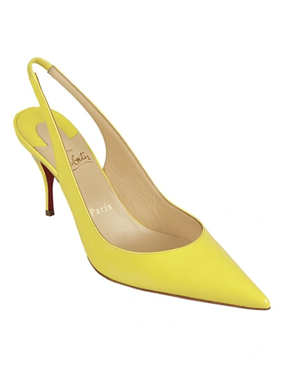 Shop Christian Louboutin Clare Sling 80 Pumps In Yellow