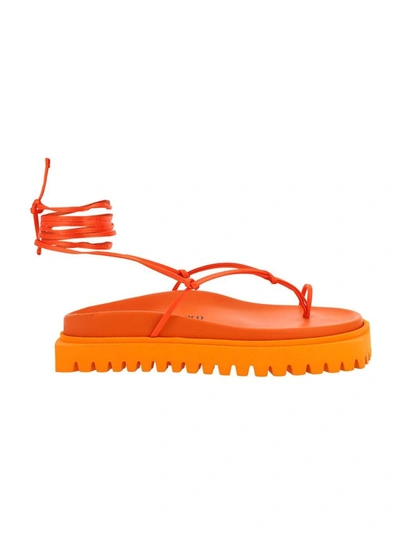 Shop Attico The  Renee Sandals In Orange