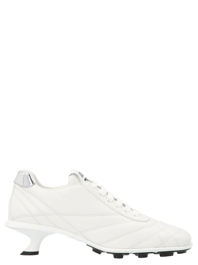 Shop Miu Miu Kitten Heel Sneakers In White