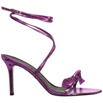 Shop Isabel Marant Alt Bow Detail Sandals In Purple