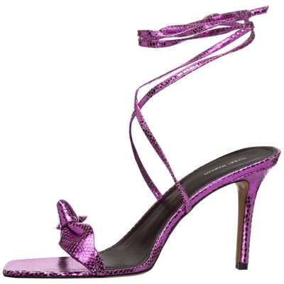 Shop Isabel Marant Alt Bow Detail Sandals In Purple