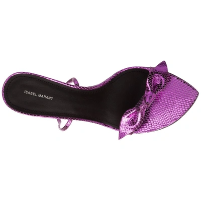 Shop Isabel Marant Alt Bow Detail Sandals In Purple