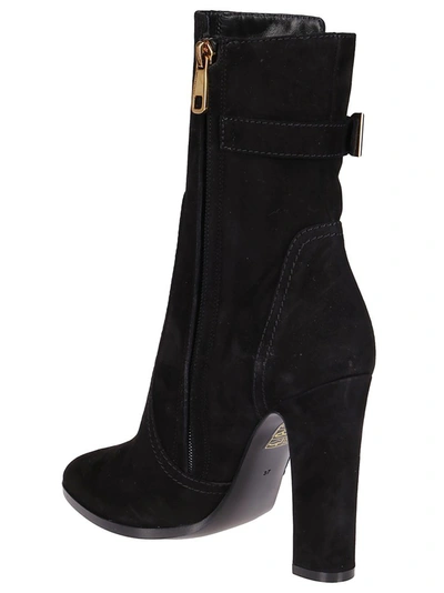 Shop Dolce & Gabbana Dg Logo Plaque Ankle Boots In Black